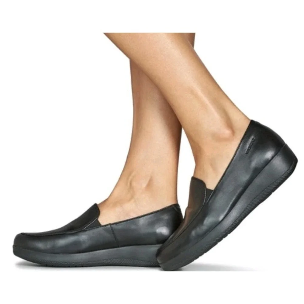 Stonefly Womens Shoes Size 39 US 8 Comfort Slip On Loafers Leather‎ Black